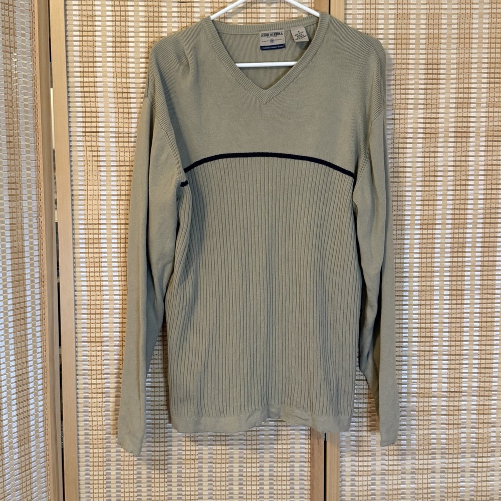 High Sierra Men's‎ M Sweater Tan Grandpacore Dadcore Preppy Office Athleisure